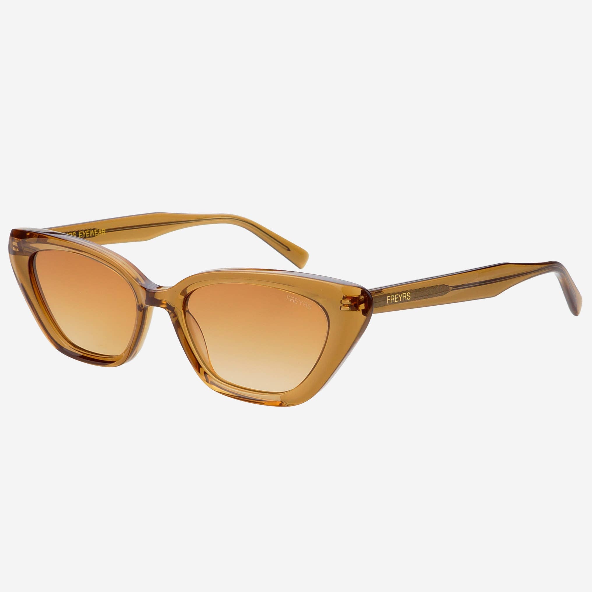 Mia Acetate Cat Eye Womens Sunglasses     : Crystal Brown