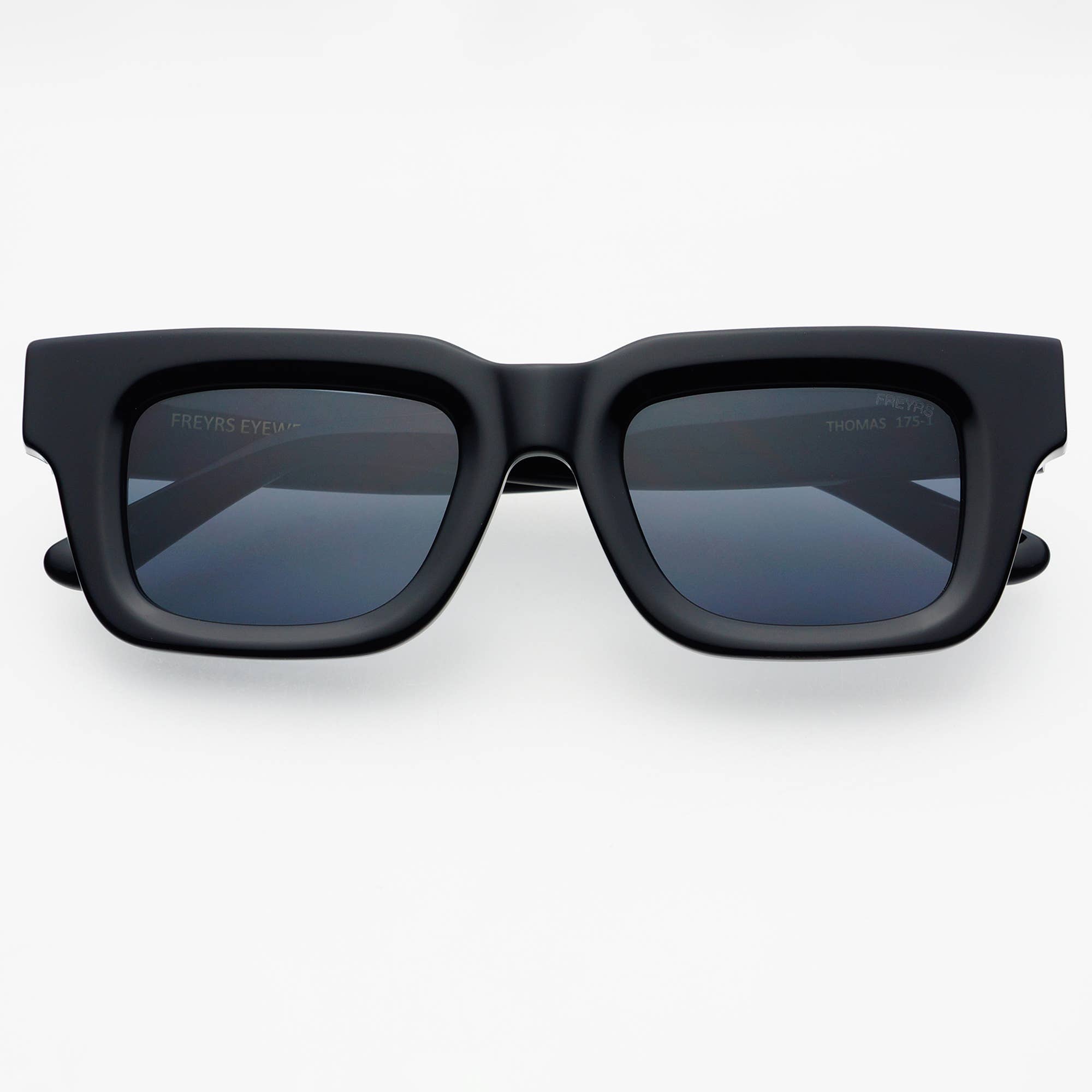 Thomas Acetate Mens Rectangular Sunglasses  : Black