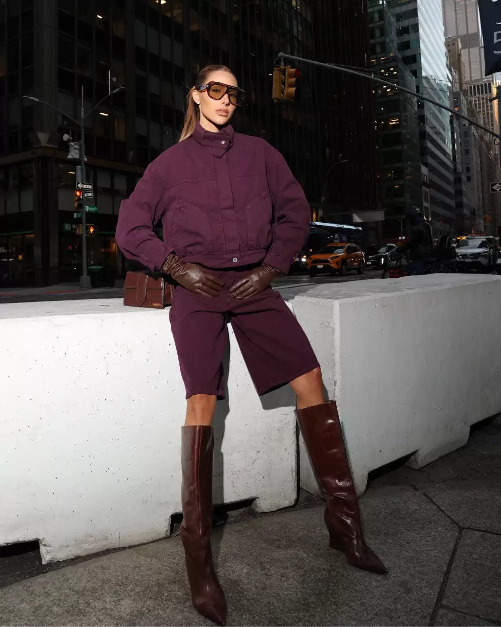 ACC Denim Burgundy Maxi Jorts