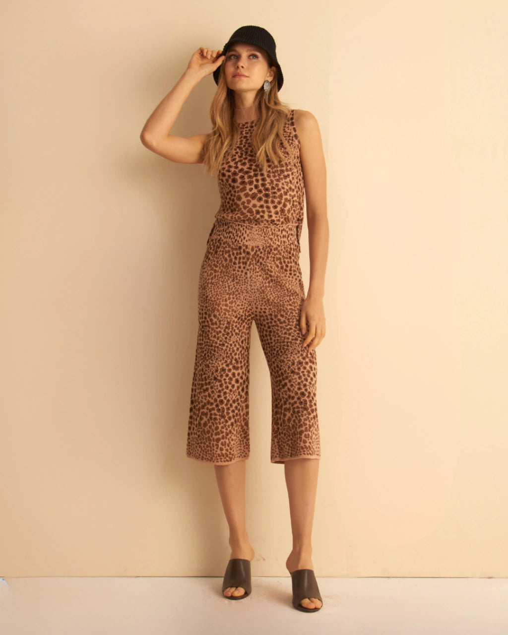 Jessica Leopard Jacquard Knit Top