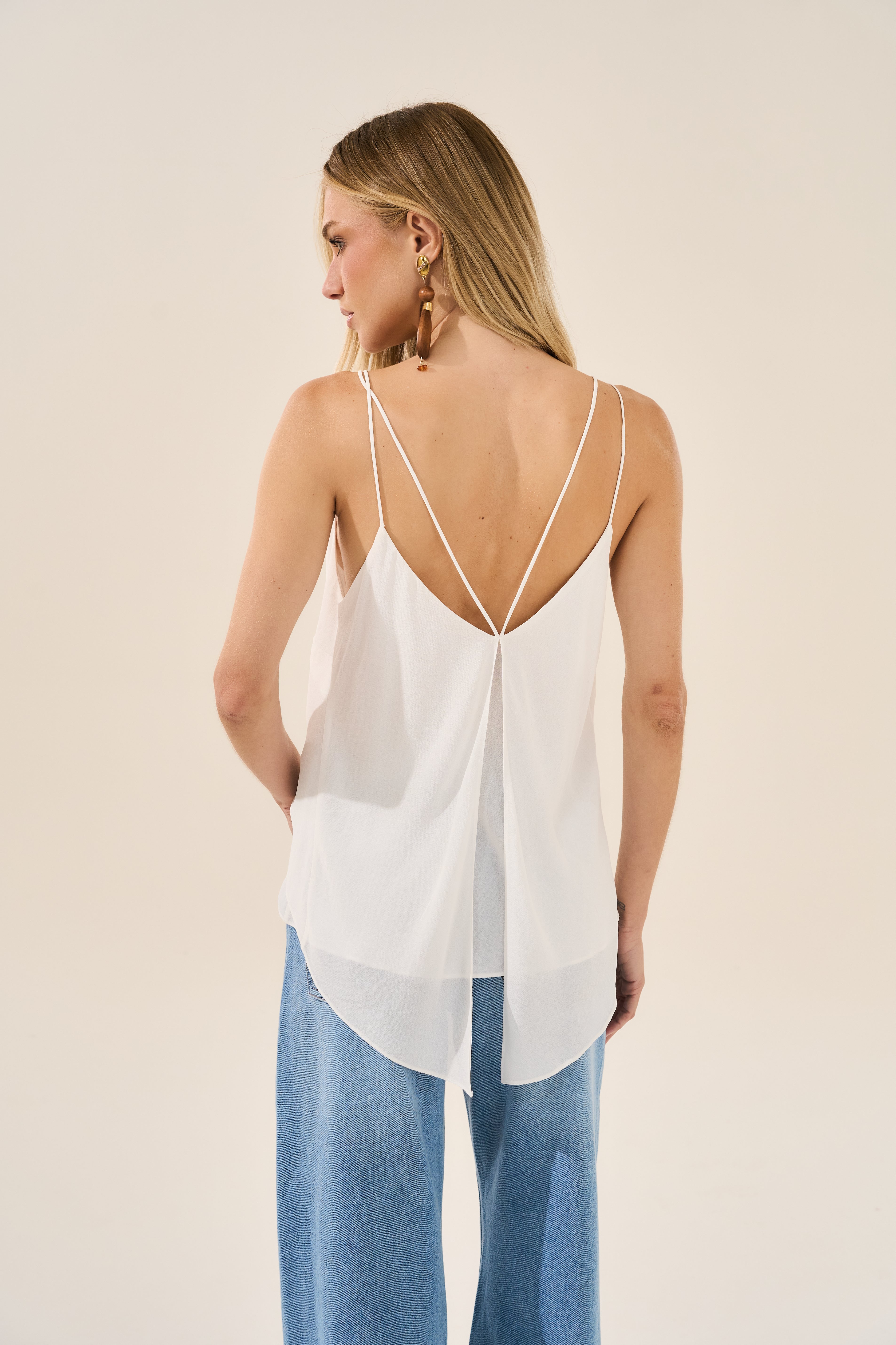 Georgeth Style Tank Top - Off White