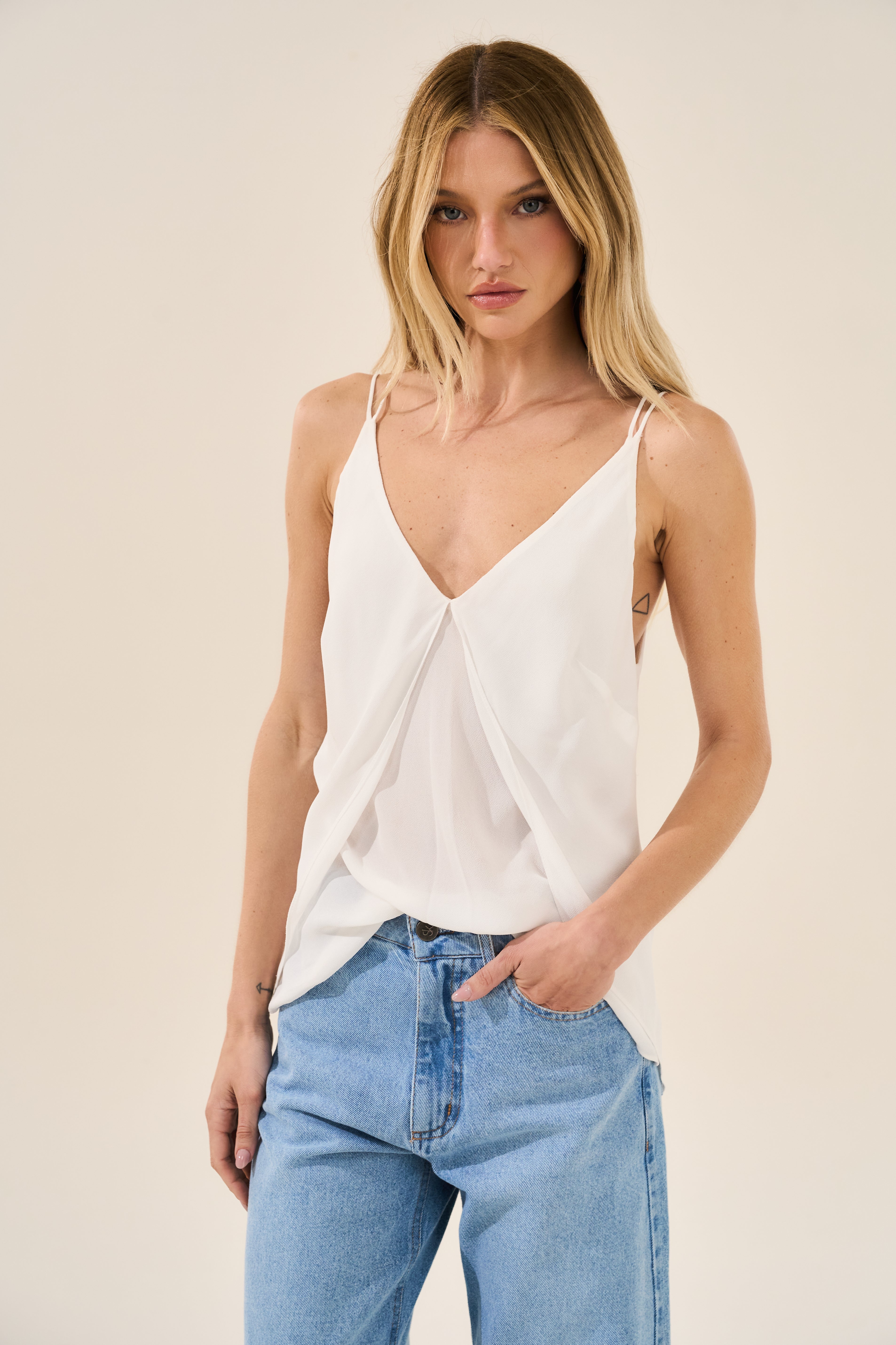 Georgeth Style Tank Top - Off White