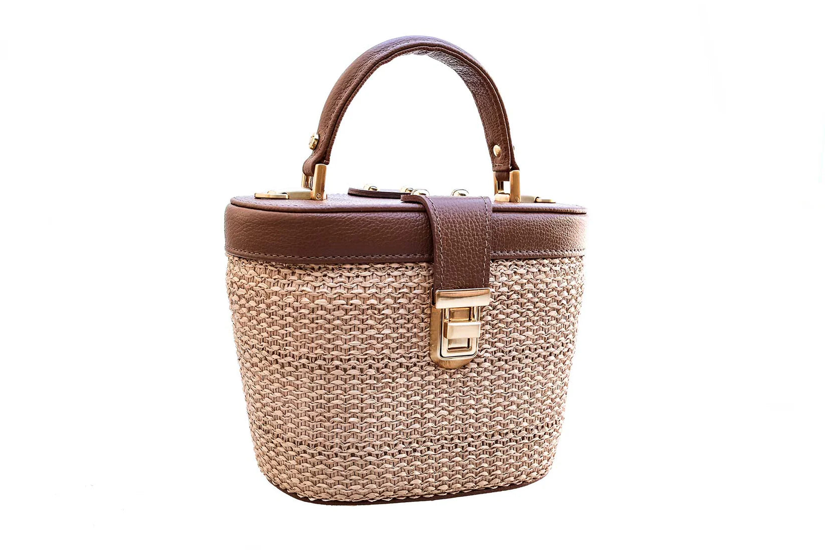 Olga Rafia Natural Hazenut Handbag