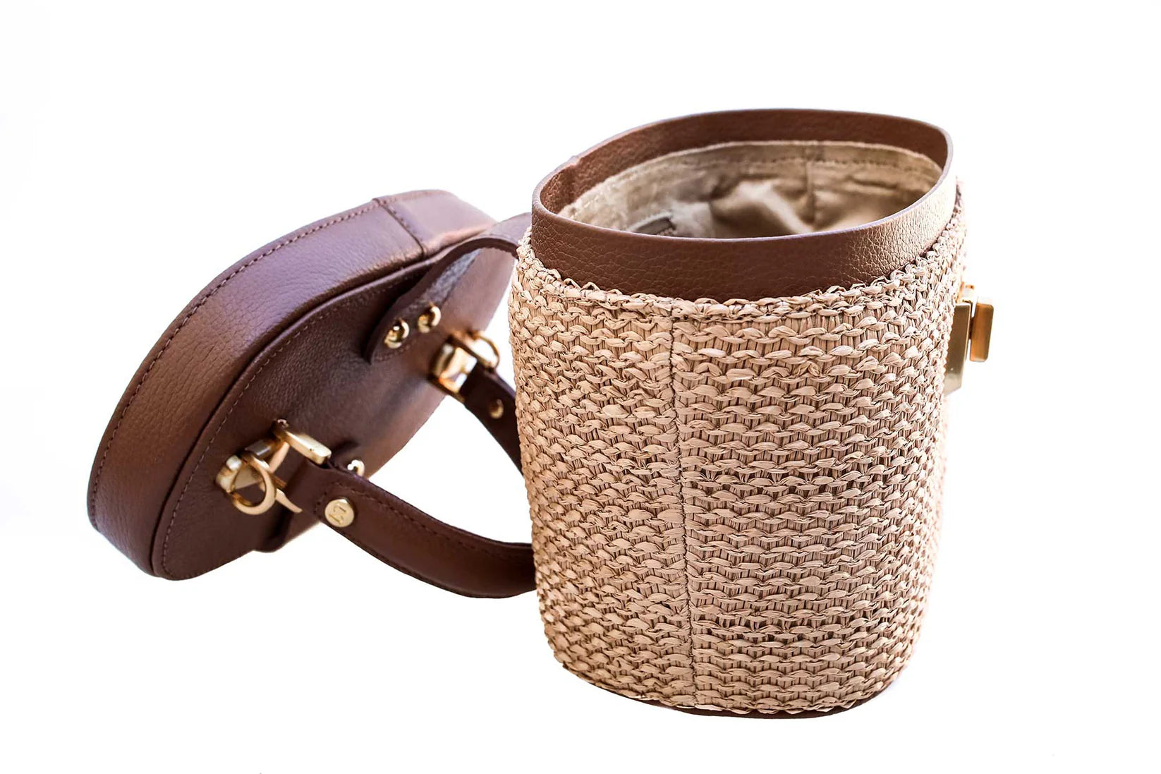 Olga Rafia Natural Hazenut Handbag