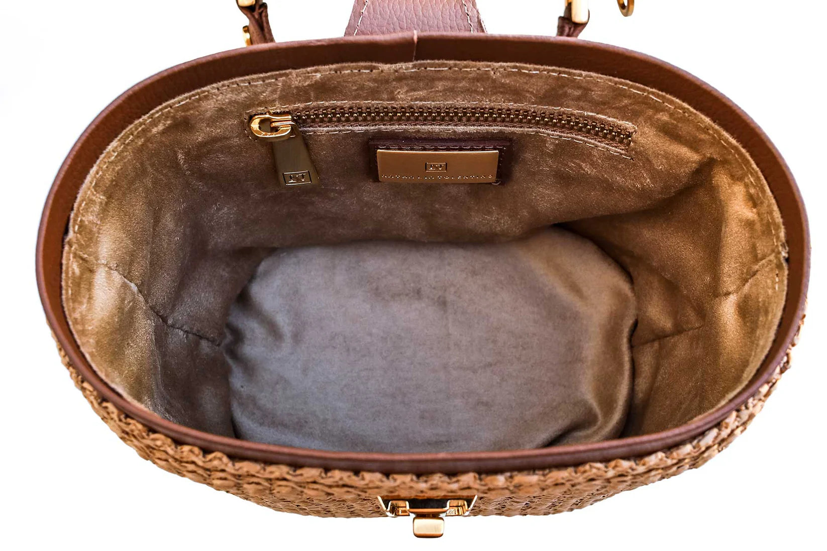 Olga Rafia Natural Hazenut Handbag