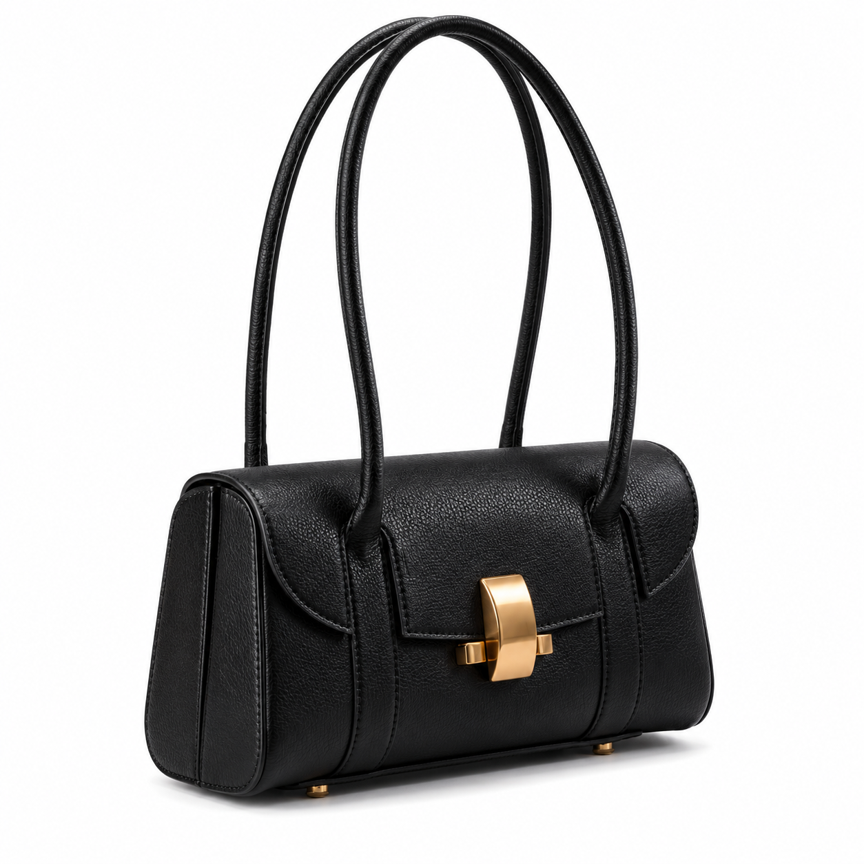Celine Baguette Handmade Leather Bag Black