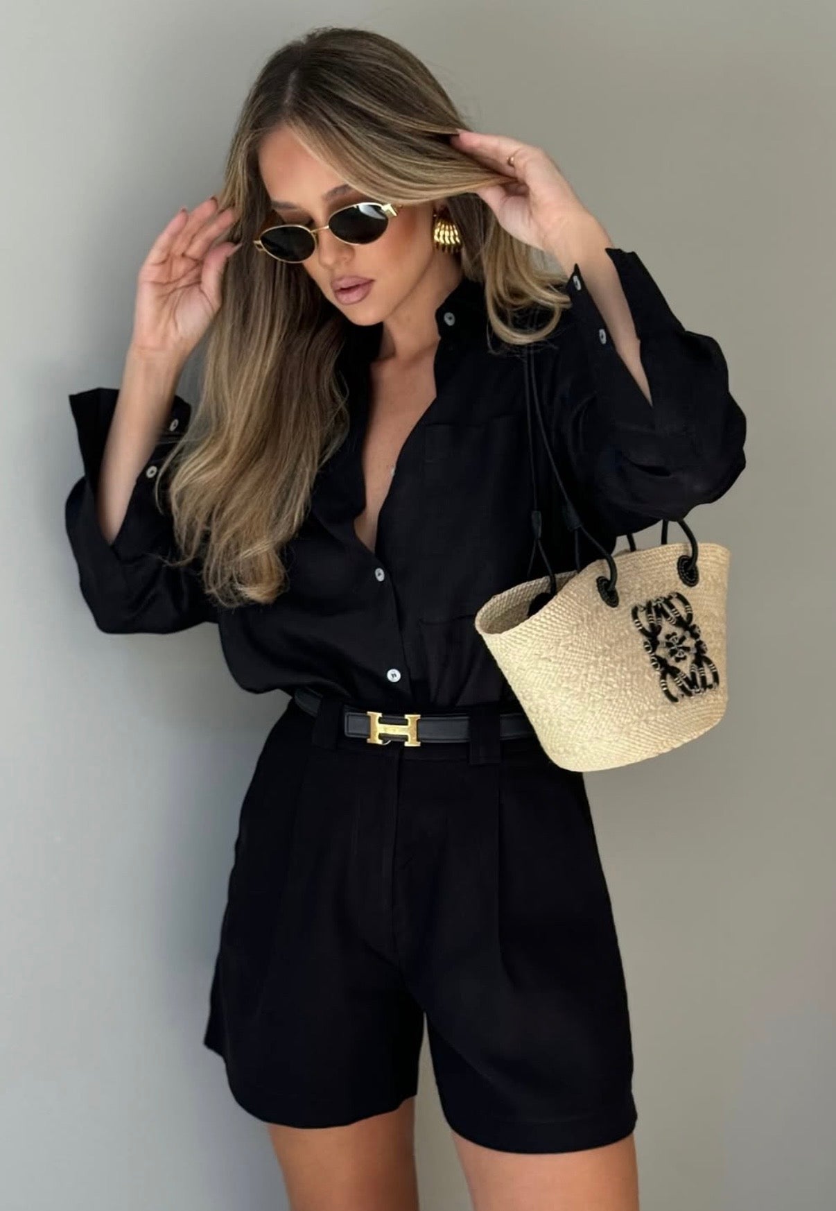 CLM Chloe Linen Shorts Black