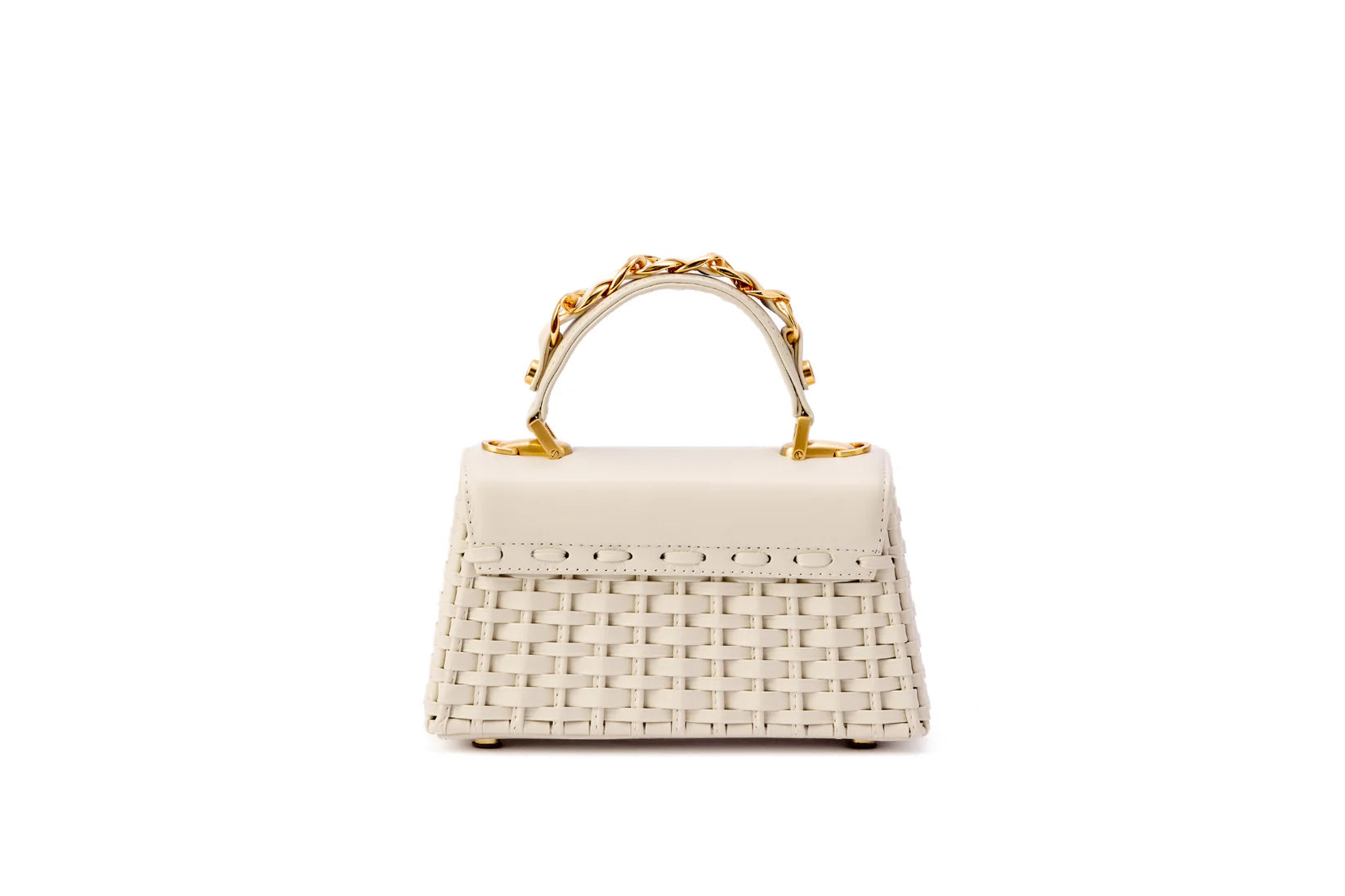 Luh Rajao Handcraft Leather Handbag Off White