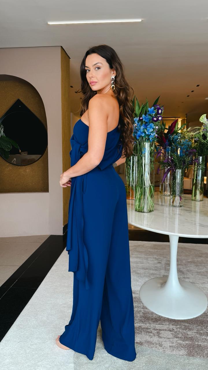 Navy Flow Tailored Jumpsuit