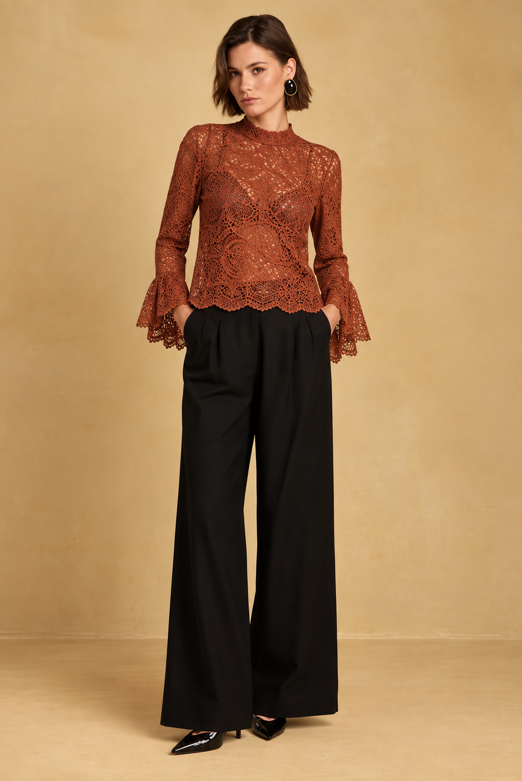 Terracotta Lace Shirt