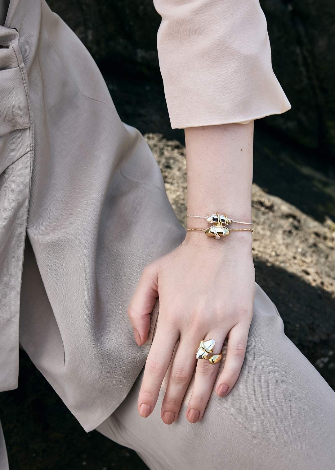 BHP Multiple Gota Gold Ring