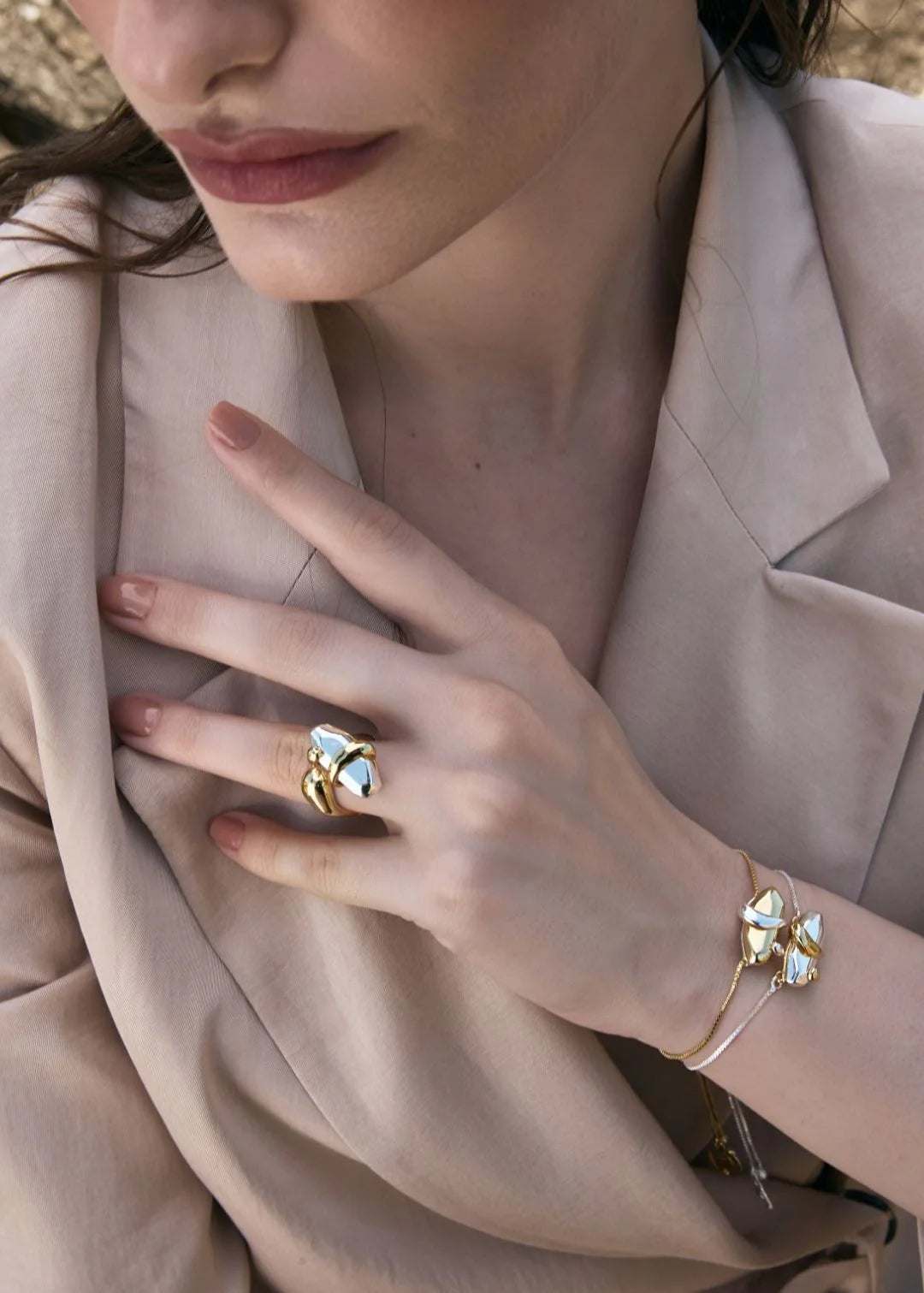 BHP Multiple Gota Gold Ring