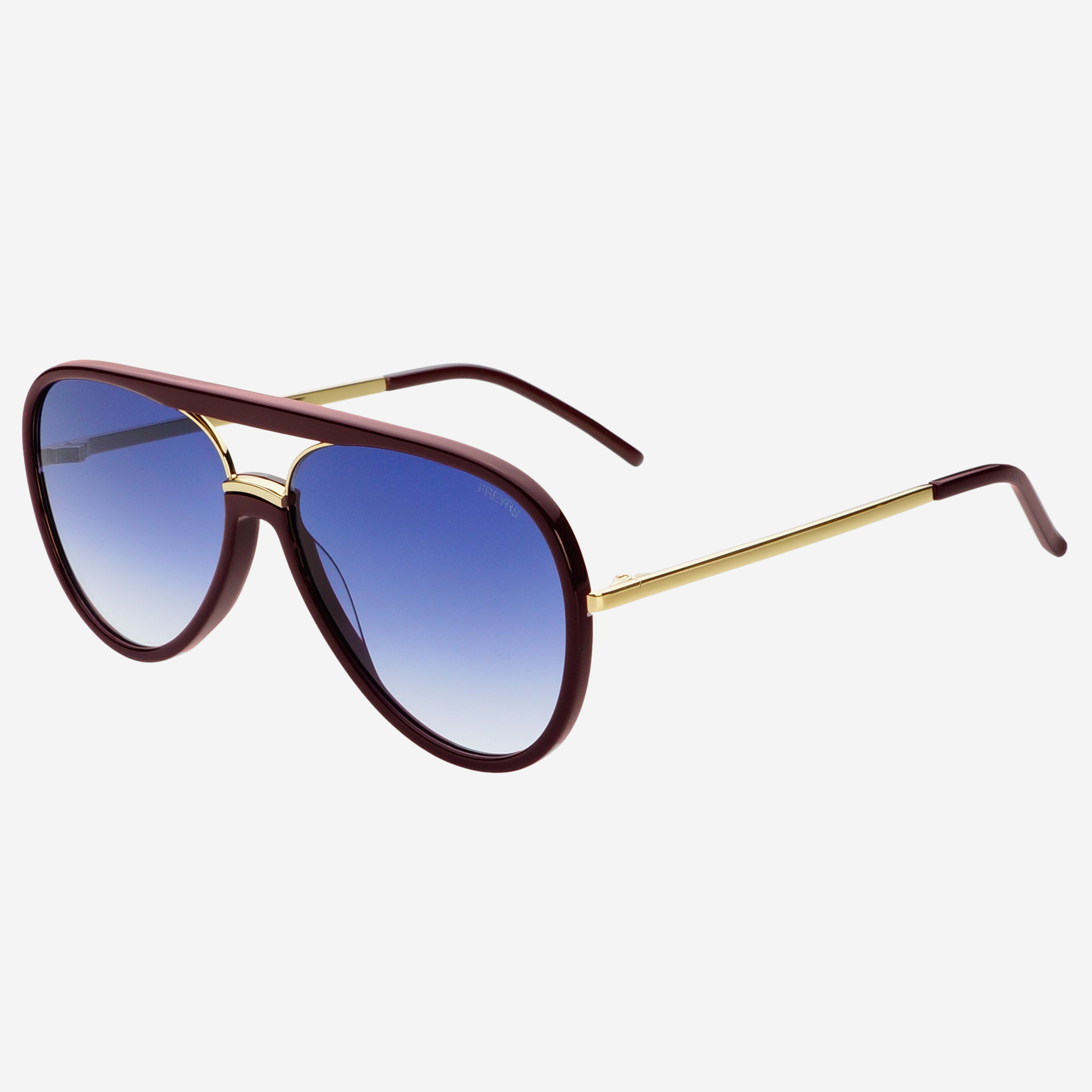 Unisex Aviator Sunglasses: Burgundy