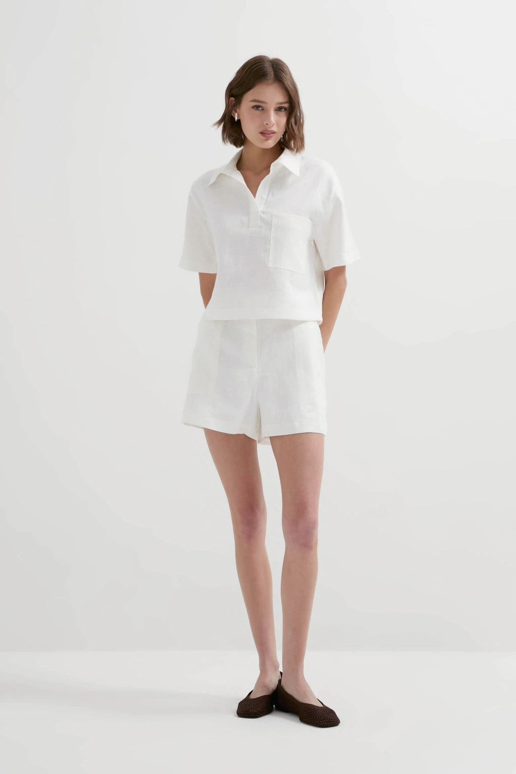 Pure Linen Summer Set White
