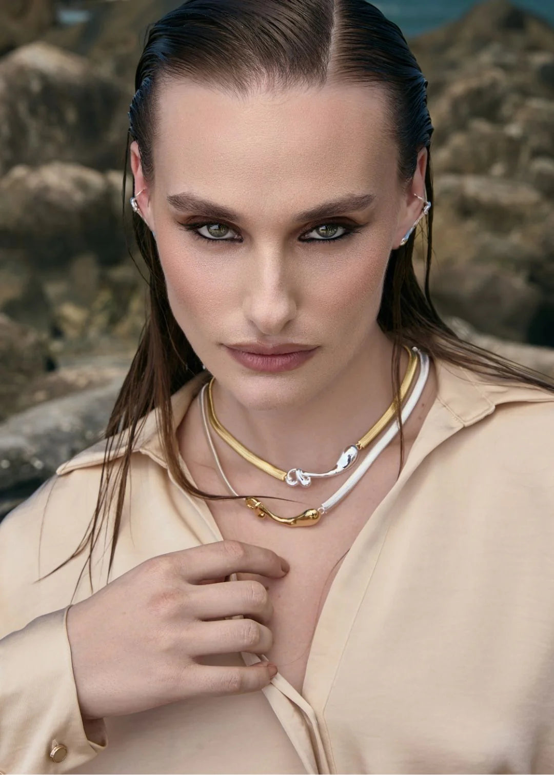 BHP Multiple Gold Necklace
