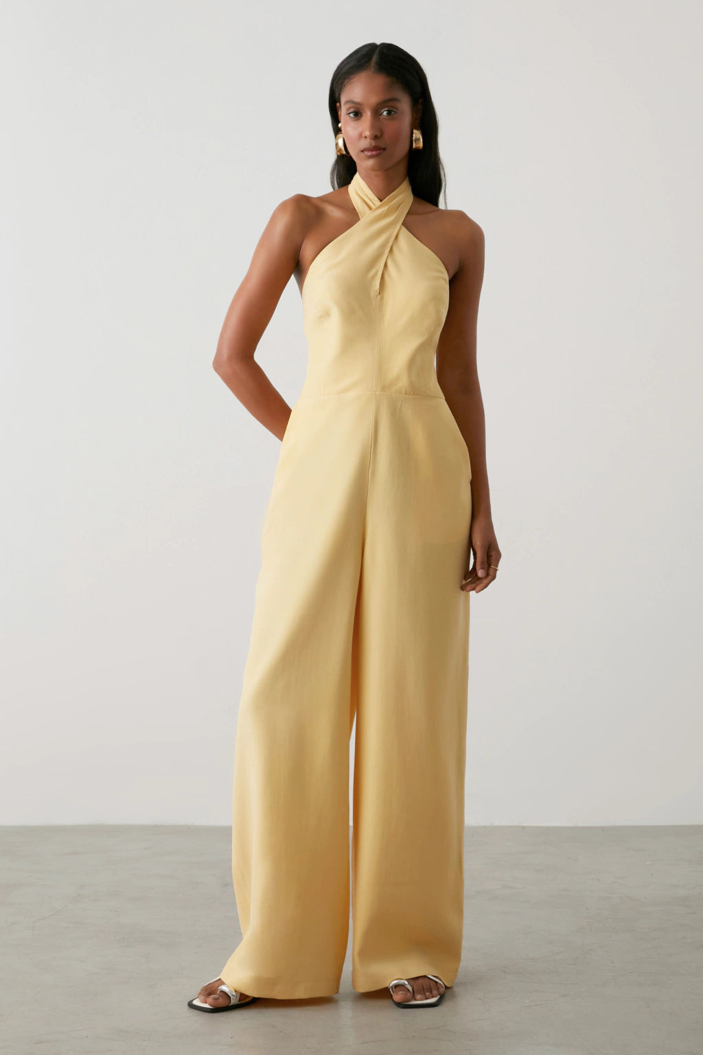 CLM Gisele Yellow Tailored Jumpsuit