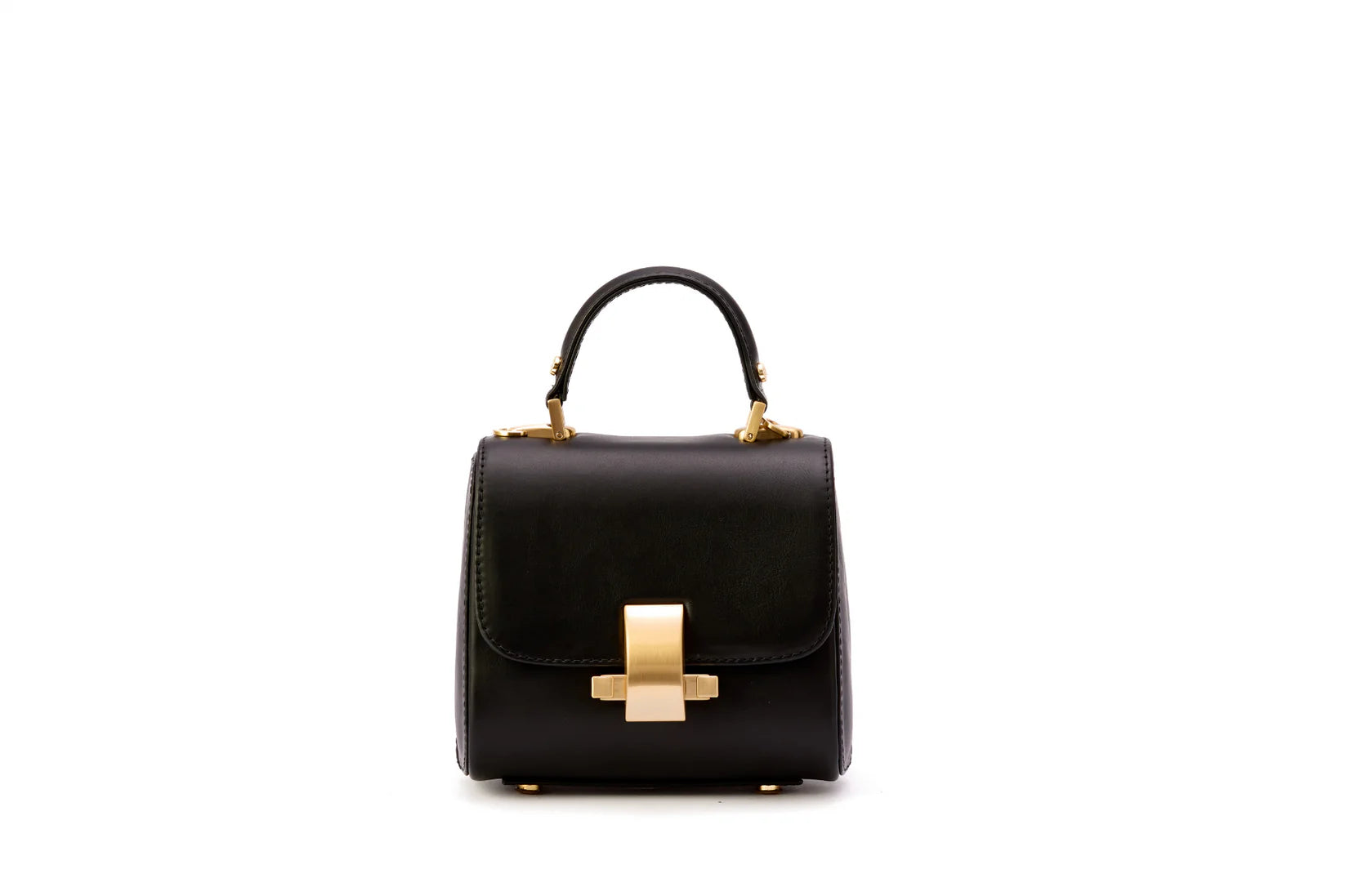 Laura Mini Genuine Leather Made in Brazil Handbag Black