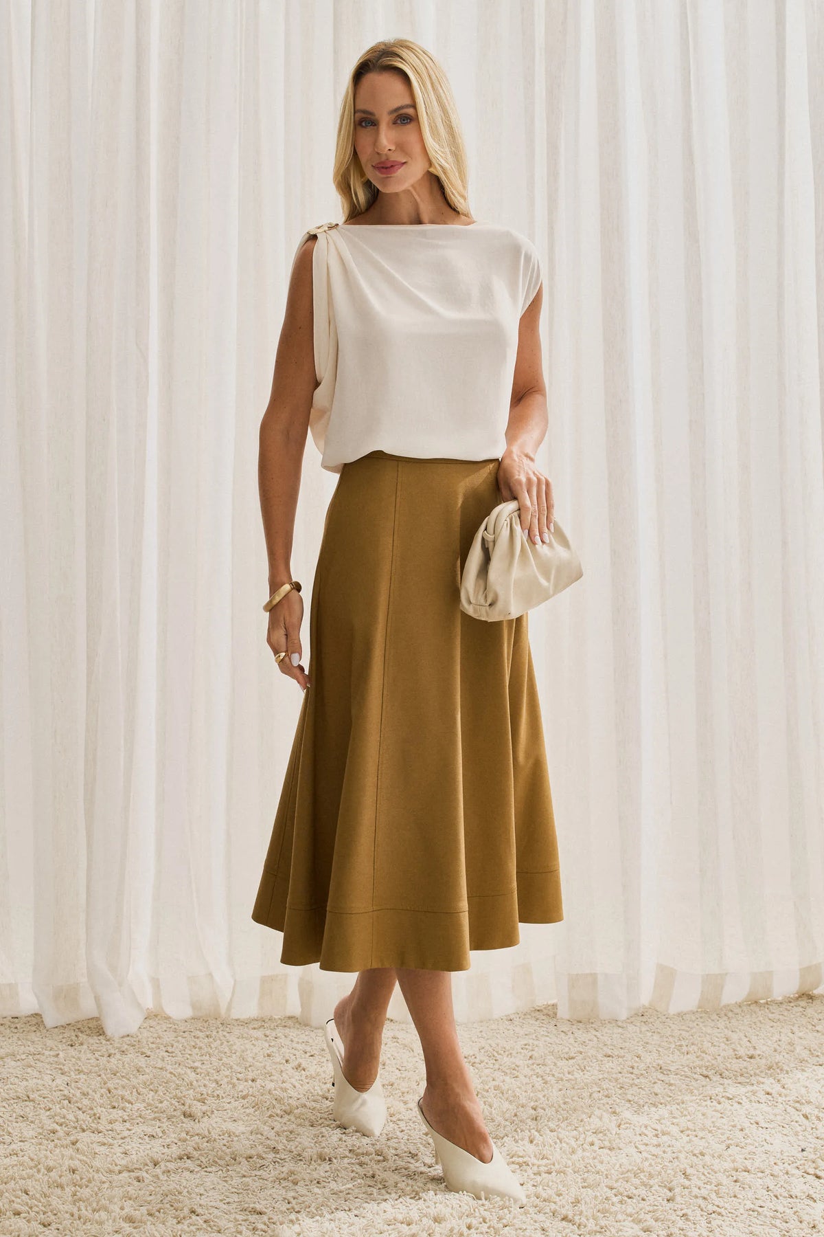 Asymmetric Chic Light Off Blouse