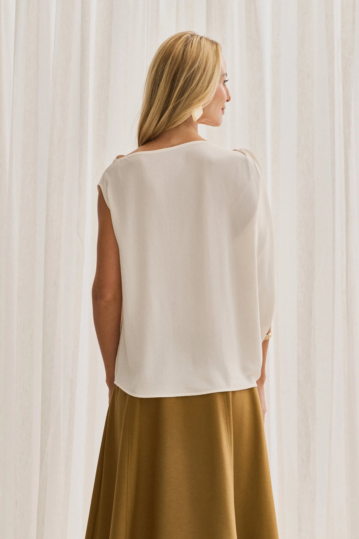Asymmetric Chic Light Off Blouse