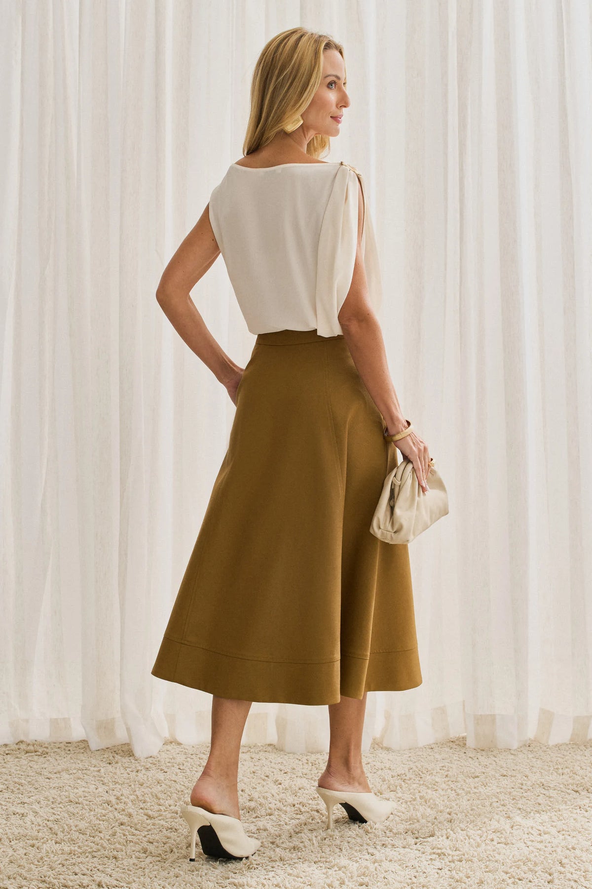 Asymmetric Chic Light Off Blouse